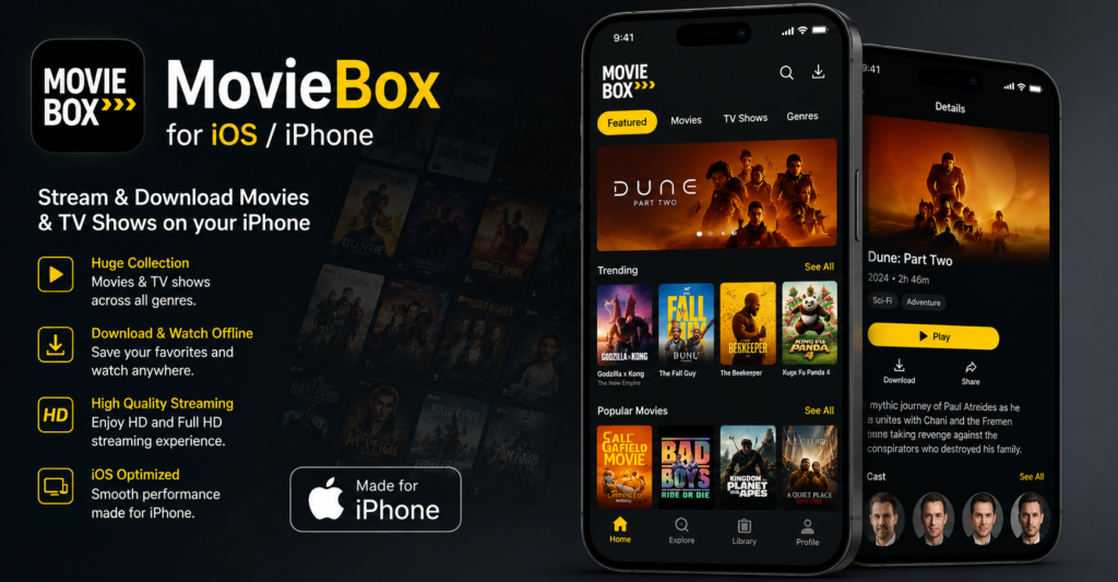 Free Download MovieBox for iOS, iPhone (Latest APP - v3.0.2)