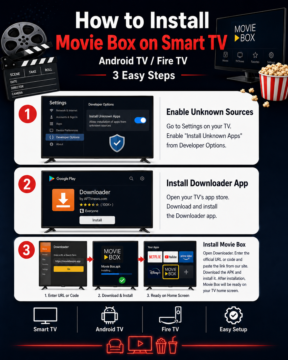 Install MovieBox on Android TV or Fire TV