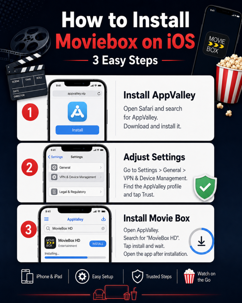 Install Moviebox on iOS (iPhone iPad)